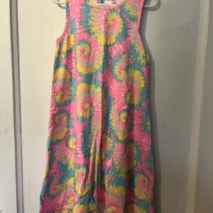 Colorful Tie-Dye Kids Dress